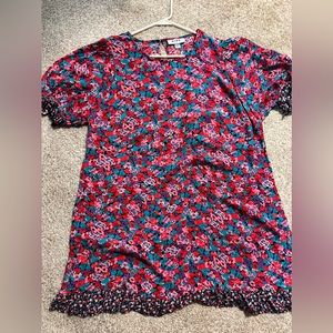 Plus Size Floral Mini Dress